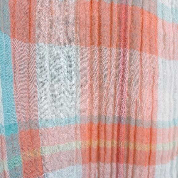 Soft Surroundings Lani Shores Plaid Button-Down Shirt Sz PS - Picture 2 of 9